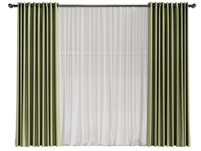 现代窗帘窗纱3d模型 现代窗帘窗纱