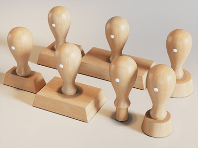 现代公章 图章3d模型 现代公章 图章