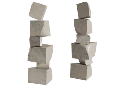 现代石头雕塑雕刻摆件组合3d模型 现代石头雕塑雕刻摆件组合