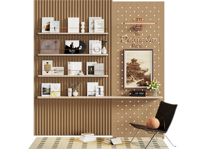 现代墙面洞洞眼收纳架 书架