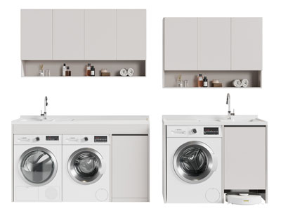 现代阳台洗衣机收纳柜 装饰柜