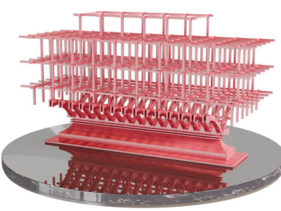 新中式建筑构件摆件组合3d模型 新中式建筑构件摆件组合