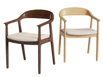 现代实木休闲椅子 餐椅 扶手椅子