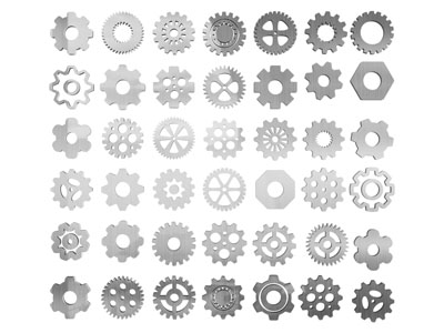 现代齿轮墙饰挂件3d模型 现代齿轮墙饰挂件