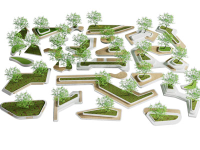 现代户外树池景观座椅 公共椅子