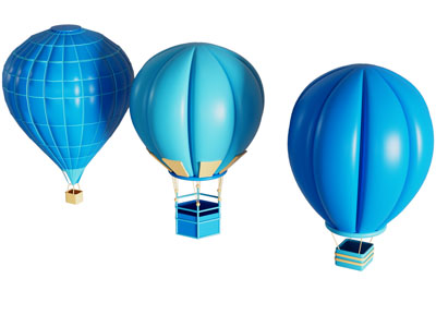 现代热气球雕塑 装饰美陈 玩具3d模型 现代热气球雕塑 装饰美陈 玩具