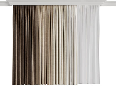 北欧布艺窗帘窗纱3d模型 北欧布艺窗帘窗纱