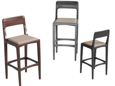 现代中古风吧椅