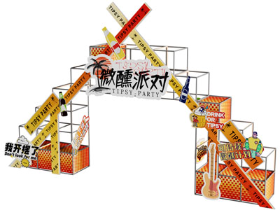 工业风loft活动大门 美陈3d模型 工业风loft活动大门 美陈