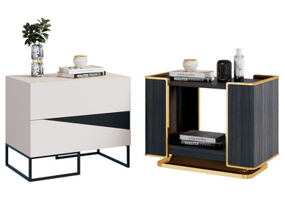 现代方形床头柜