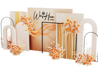 现代花束美陈 户外装置 摆件组合3d模型 现代花束美陈 户外装置 摆件组合