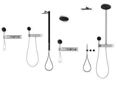 现代金属淋浴花洒