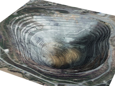 现代矿坑沙盘 地形