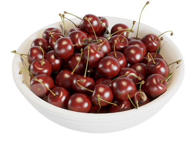 现代碗装樱桃 水果食物