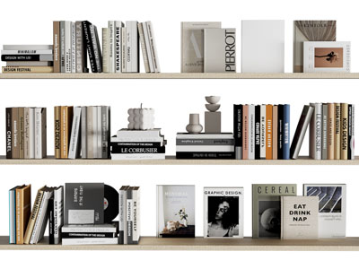 现代书本 书籍杂志摆件组合3d模型 现代书本 书籍杂志摆件组合