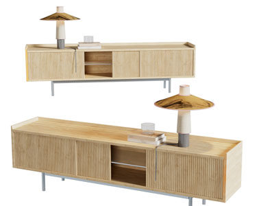 日式实木电视柜