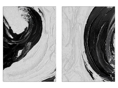 现代黑白装饰挂画 肌理画3d模型 现代黑白装饰挂画 肌理画