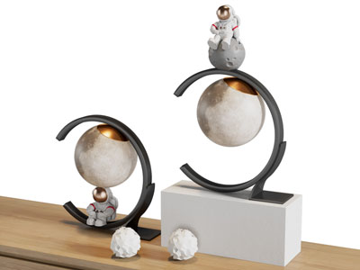 现代宇航员雕塑台灯3d模型 现代宇航员雕塑台灯