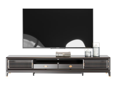 新中式实木电视柜 电视机