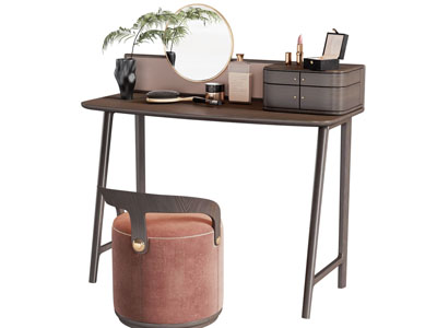 现代复古化妆 梳妆台3d模型 现代复古化妆 梳妆台