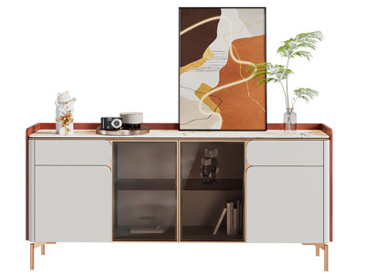 现代轻奢玄关柜 边柜3d模型 现代轻奢玄关柜 边柜