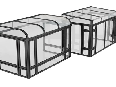 现代阳光房 玻璃房 遮阳棚