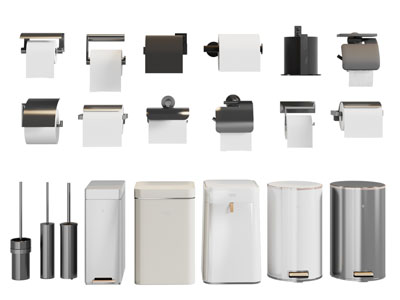 现代厕纸 垃圾桶 卫浴小件