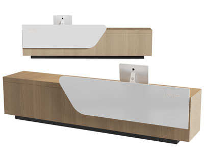 现代前台接待台3d模型 现代前台接待台