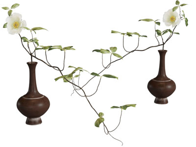 新中式花瓶花卉3d模型 新中式花瓶花卉