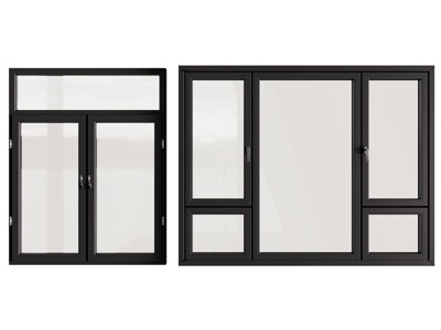 现代玻璃平开窗户3d模型 现代玻璃平开窗户