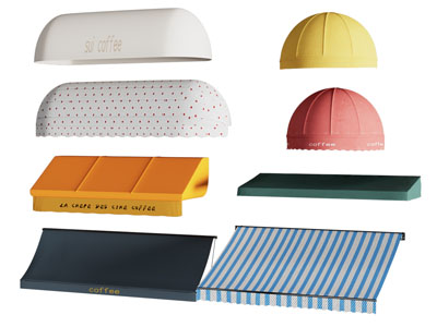 现代遮阳棚 雨棚