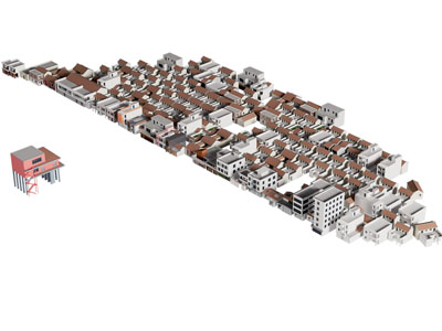现代建筑外墙 住宅楼3d模型 现代建筑外墙 住宅楼