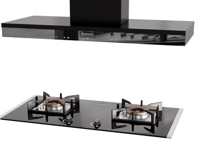 现代抽油烟机 燃气灶 厨房电器3d模型 现代抽油烟机 燃气灶 厨房电器