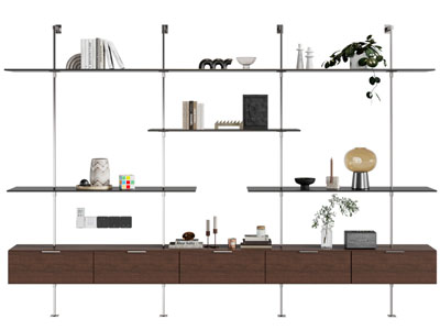 现代开放式顶天立地装饰柜