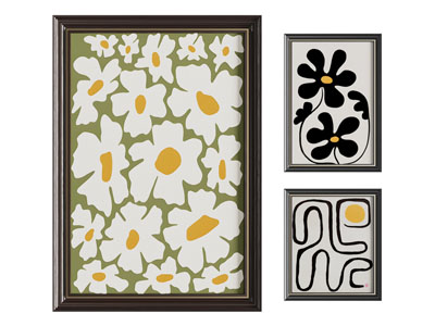 现代装饰挂画3d模型 现代装饰挂画