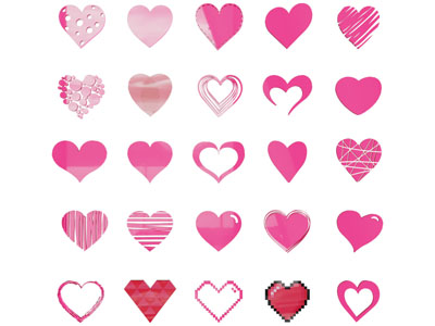 现代爱心墙贴 墙饰3d模型 现代爱心墙贴 墙饰