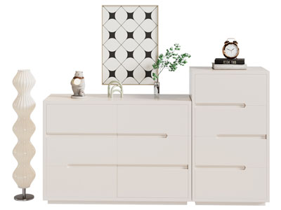 现代奶油风玄关柜 边柜3d模型 现代奶油风玄关柜 边柜