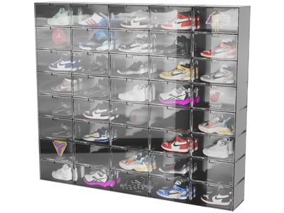 现代亚克力透明鞋柜 展柜