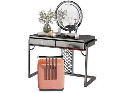 新中式化妆 梳妆台3d模型 新中式化妆 梳妆台