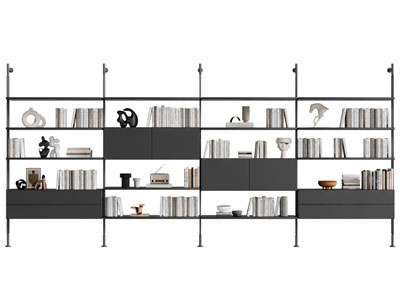 现代半开放式装饰书柜