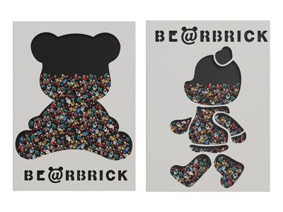 现代暴力熊装饰挂画3d模型 现代暴力熊装饰挂画