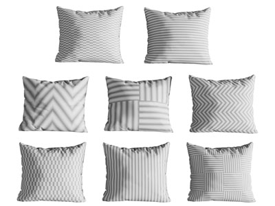 现代方形靠垫抱枕3d模型 现代方形靠垫抱枕