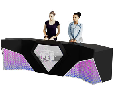 现代前台接待台3d模型 现代前台接待台