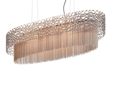 现代椭圆形吊灯3d模型 现代椭圆形吊灯