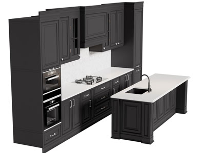 法式整体橱柜 中岛台