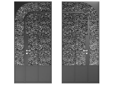法式玻璃平开门3d模型 法式玻璃平开门