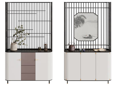 新中式迷你酒柜 隔断柜 餐边柜