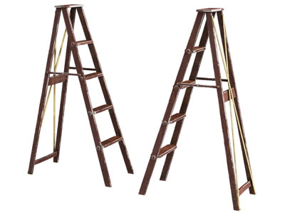 现代可折叠人字梯 生活用品3d模型 现代可折叠人字梯 生活用品
