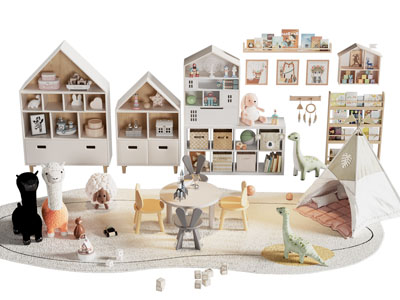 现代儿童装饰柜 帐篷