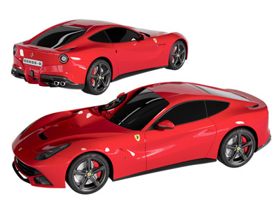 现代红色跑车 汽车 轿车